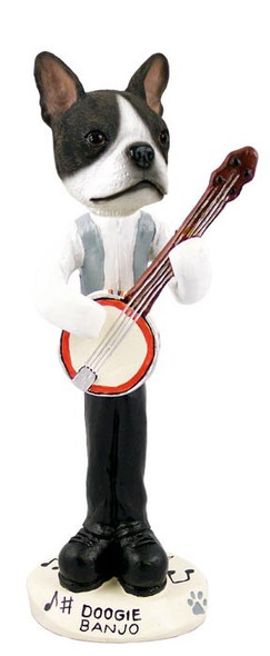Boston Terrier Banjo Doogie Collectible Dog Figurine