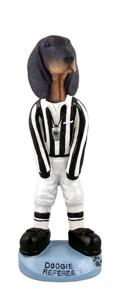 Black & Tan Coonhound Referee Doogie Collectible Dog Figurine