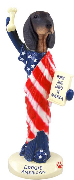 Black & Tan Coonhound American Doogie Collectible Dog Figurine