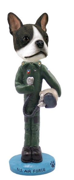 Boston Terrier U S Air Force Doogie Collectible Dog Figurine