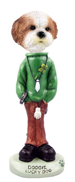 Tan Shih Tzu with Sport Cut Lucky Doogie Collectible Dog Figurine