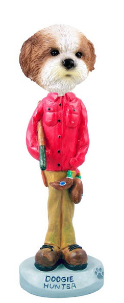 Tan Shih Tzu with Sport Cut Hunter Doogie Collectible Dog Figurine