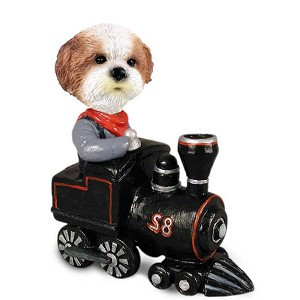 Tan Shih Tzu with Sport Cut Train Doogie Collectible Dog Figurine