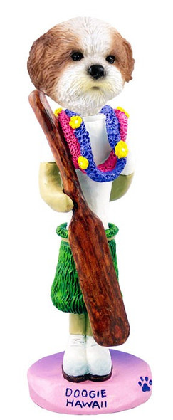 Tan Shih Tzu with Sport Cut Hawaii Doogie Collectible Dog Figurine