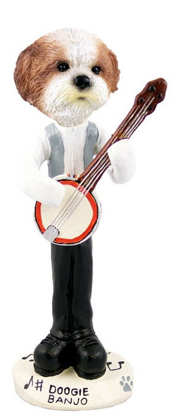 Tan Shih Tzu with Sport Cut Banjo Doogie Collectible Dog Figurine