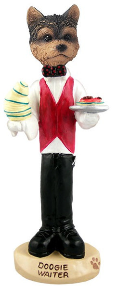 Yorkshire Terrier (Puppy Cut) Waiter Doogie Collectible Dog Figurine