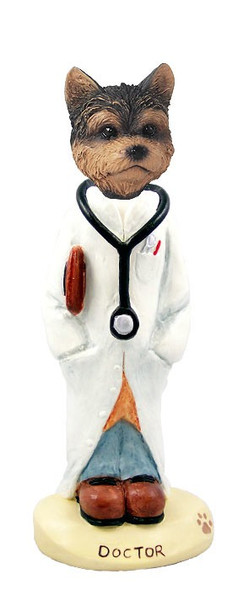 Yorkshire Terrier (Puppy Cut) Doctor Doogie Collectible Dog Figurine