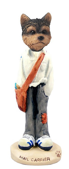 Yorkshire Terrier (Puppy Cut) Mail Carrier Doogie Collectible Dog Figurine