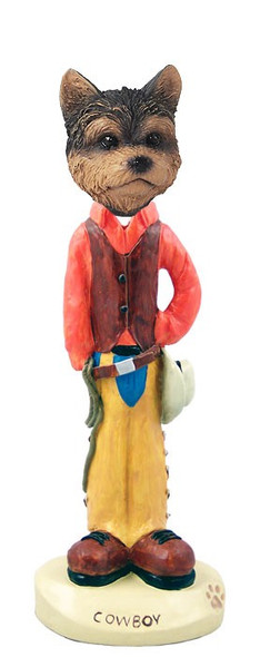 Yorkshire Terrier (Puppy Cut) Cowboy Doogie Collectible Dog Figurine