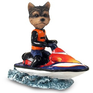 Yorkshire Terrier (Puppy Cut) Jet Ski Doogie Collectible Dog Figurine