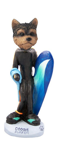 Yorkshire Terrier (Puppy Cut) Surfer Doogie Collectible Dog Figurine