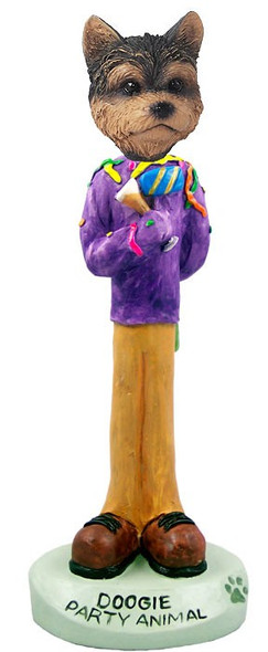 Yorkshire Terrier (Puppy Cut) Party Animal Doogie Collectible Dog Figurine