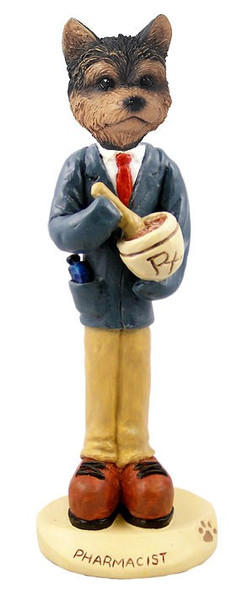 Yorkshire Terrier (Puppy Cut) Pharmacist Doogie Collectible Dog Figurine