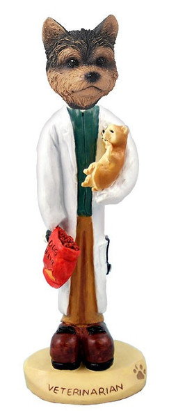 Yorkshire Terrier (Puppy Cut) Veterinarian Doogie Collectible Dog Figurine
