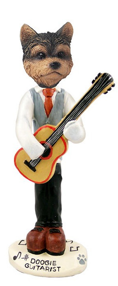 Yorkshire Terrier (Puppy Cut) Guitarist Doogie Collectible Dog Figurine