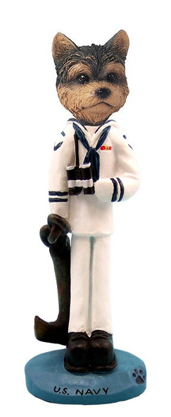 Yorkshire Terrier (Puppy Cut) U S Navy Doogie Collectible Dog Figurine