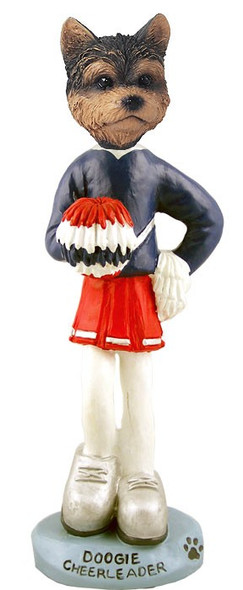 Yorkshire Terrier (Puppy Cut) Cheerleader Doogie Collectible Dog Figurine
