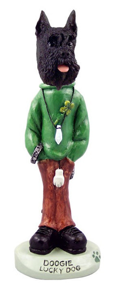 Black Schnauzer Lucky Doogie Collectible Dog Figurine
