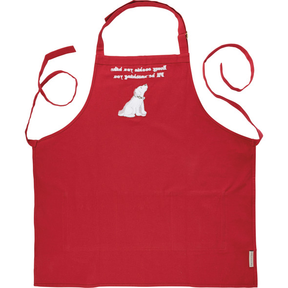 Dog Lover Red Cotton-Linen Blend Every Cookie I'll Be Watching You Cotton Apron - 27.50 In x 28 In from Primitives by Kathy