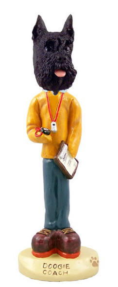 Black Schnauzer Coach Doogie Collectible Dog Figurine