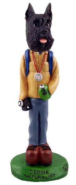 Black Schnauzer Naturalist Doogie Collectible Dog Figurine
