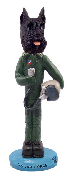 Black Schnauzer U S Air Force Doogie Collectible Dog Figurine