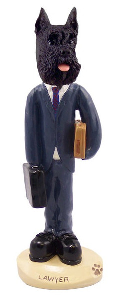 Black Schnauzer Lawyer Doogie Collectible Dog Figurine