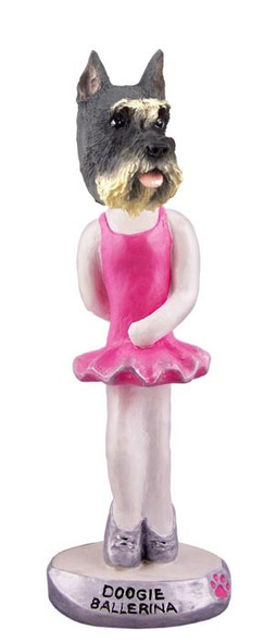Gray Schnauzer Ballerina Doogie Collectible Dog Figurine