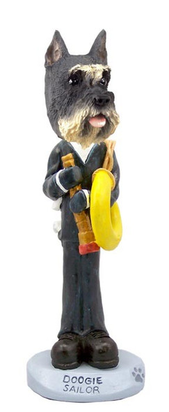 Gray Schnauzer Sailor Doogie Collectible Dog Figurine