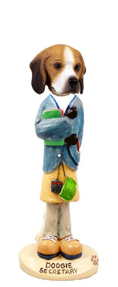 Beagle Secretary Doogie Collectible Dog Figurine