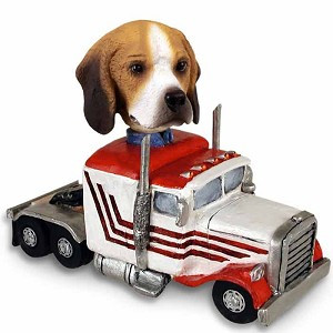 Beagle Truck Tractor Doogie Collectible Dog Figurine