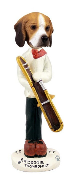 Beagle Trombonist Doogie Collectible Dog Figurine