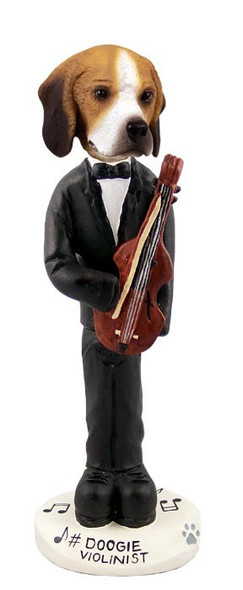 Beagle Violinist Doogie Collectible Dog Figurine