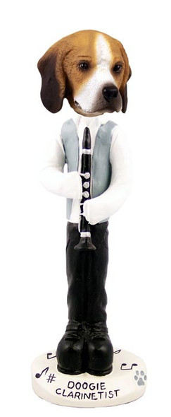Beagle Clarinetist Doogie Collectible Dog Figurine
