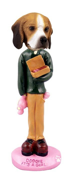 Beagle It's a Girl Doogie Collectible Dog Figurine