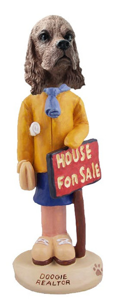 Brown Cocker Spaniel Female Realtor Doogie Collectible Dog Figurine