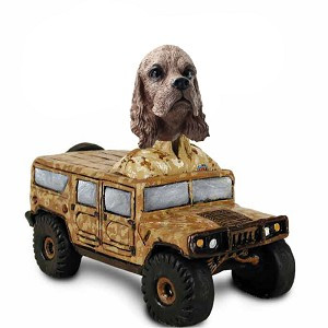 Brown Cocker Spaniel Hummer Doogie Collectible Dog Figurine