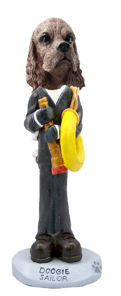 Brown Cocker Spaniel Sailor Doogie Collectible Dog Figurine