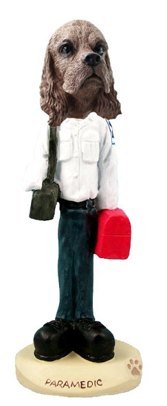 Brown Cocker Spaniel Paramedic Doogie Collectible Dog Figurine