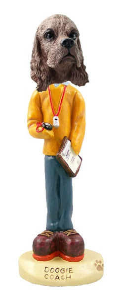 Brown Cocker Spaniel Coach Doogie Collectible Dog Figurine