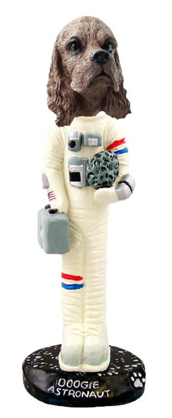 Brown Cocker Spaniel Astronaut Doogie Collectible Dog Figurine