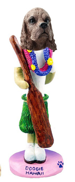 Brown Cocker Spaniel Hawaii Doogie Collectible Dog Figurine