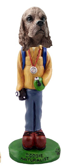 Brown Cocker Spaniel Naturalist Doogie Collectible Dog Figurine
