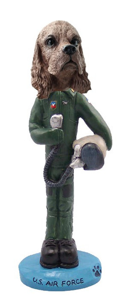 Brown Cocker Spaniel U S Air Force Doogie Collectible Dog Figurine