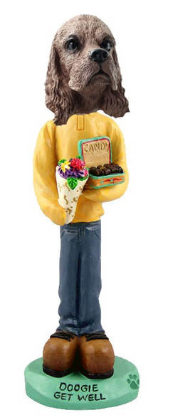 Brown Cocker Spaniel Get Well Doogie Collectible Dog Figurine