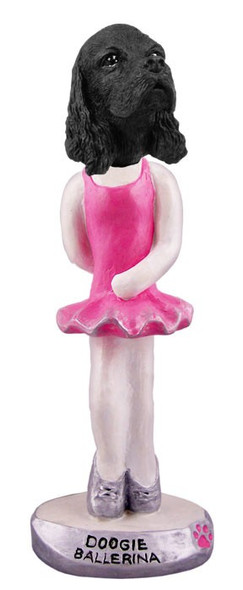 Black Cocker Spaniel Ballerina Doogie Collectible Dog Figurine