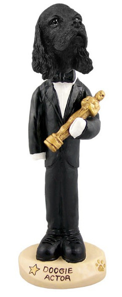 Black Cocker Spaniel Actor Doogie Collectible Dog Figurine