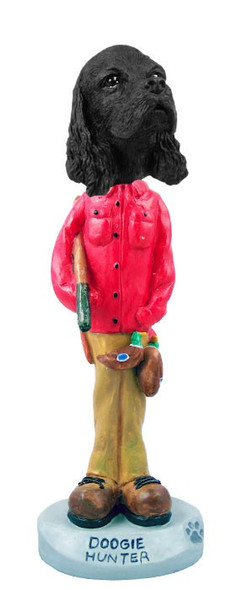 Black Cocker Spaniel Hunter Doogie Collectible Dog Figurine