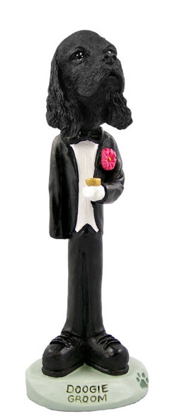 Black Cocker Spaniel Groom Doogie Collectible Dog Figurine