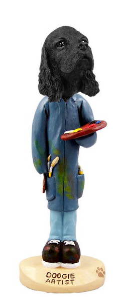 Black Cocker Spaniel Artist Doogie Collectible Dog Figurine